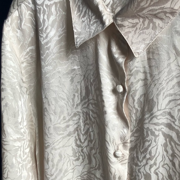 Vintage Zebra Print Button Up Top - Picture 2 of 4